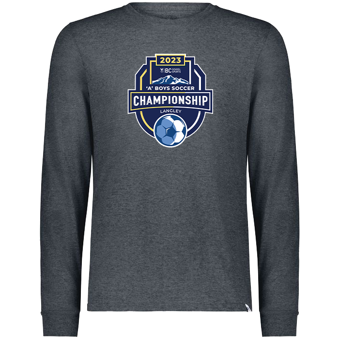 2023 A Boys Soccer Long Sleeve Tee - Black Heather