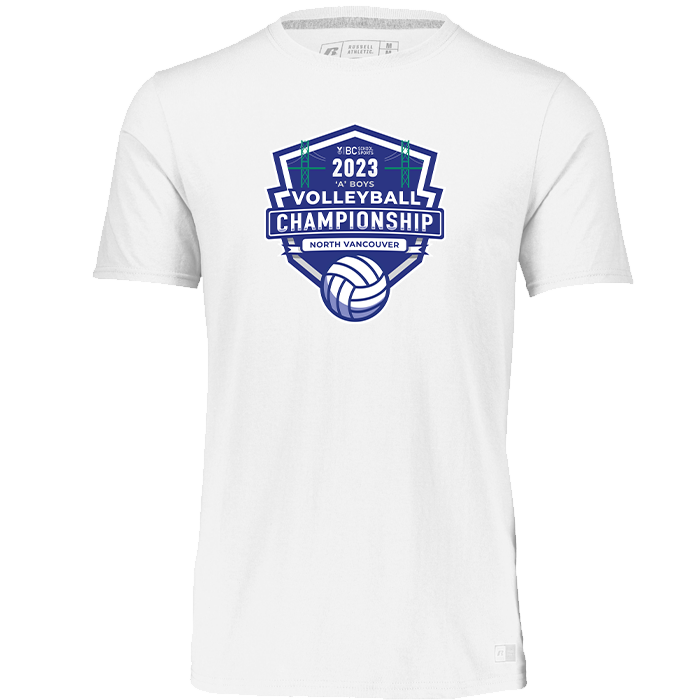 2023 A Boys Volleyball Short Sleeve - White