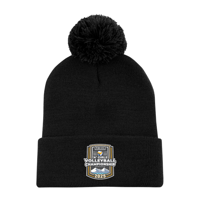 Toque with Pom - BCSS 1A Girls Volleyball 2025 - Black