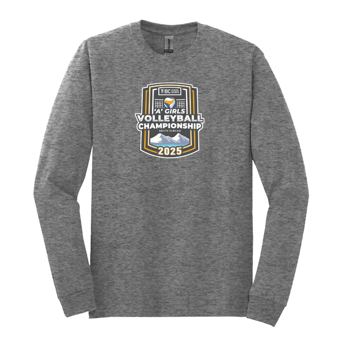 Cotton Long Sleeve - BCSS 1A Girls Volleyball 2025 - Graphite Heather