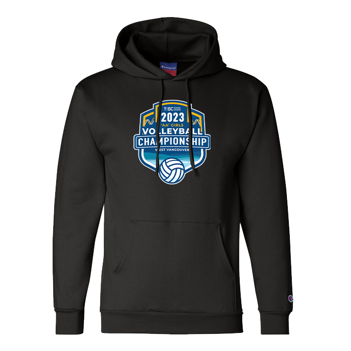 2023 2A Girls Volleyball Champion Hoodie Black RushTeamApparel