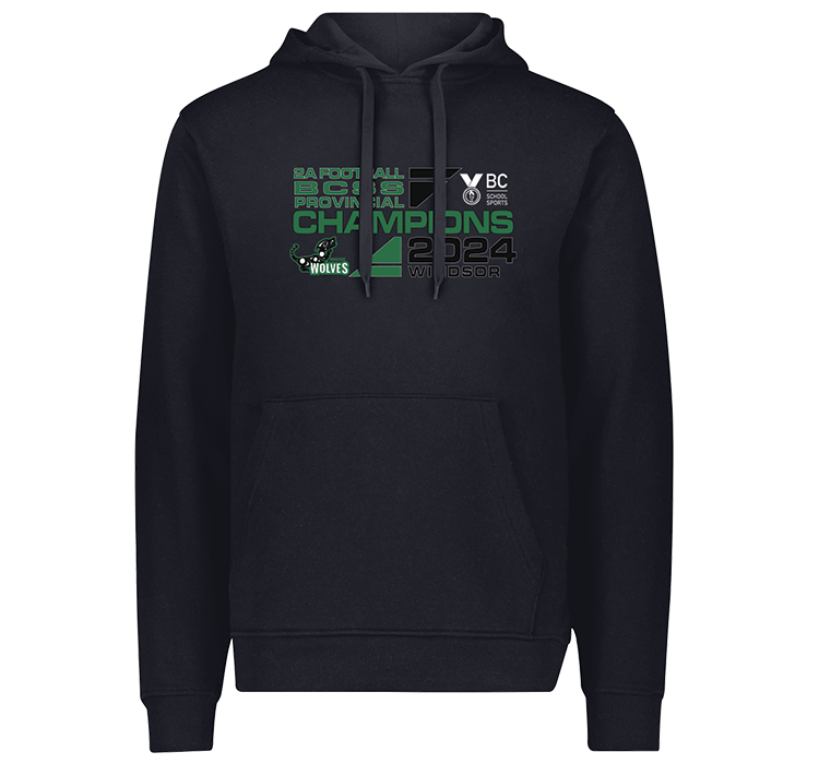 2024 BCSS Football 2A Varsity Champs Hoodie: Windsor Wolves