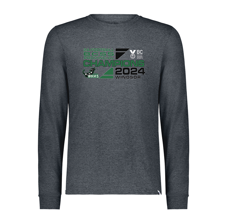 2024 BCSS Football 2A Junior Champs Long Sleeve: Windsor Wolves