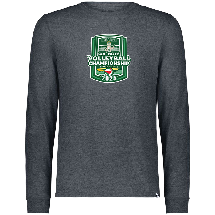 Cotton Long Sleeve - BCSS 2A Boys Volleyball 2025 - Dark Grey Heather