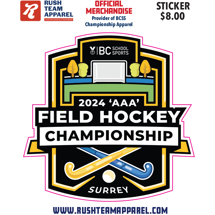 BCSS 3A Field Hockey Sticker