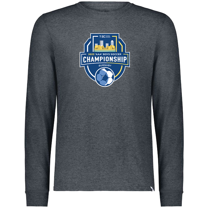 2023 3A Boys Soccer Long Sleeve Tee - Black Heather