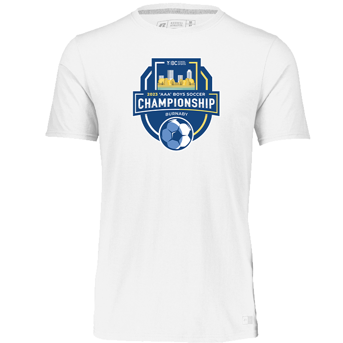 2023 3A Boys Soccer Short Sleeve Tee - White