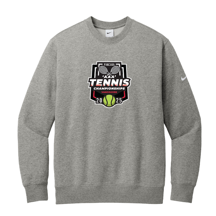 BCSS 3A Tennis 2025 Nike Fleece Crew - Light Grey