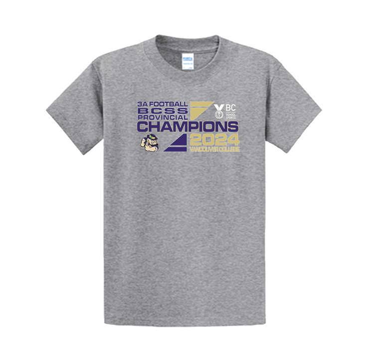 2024 BCSS Football 3A Varsity Champs Short Sleeve: Vancouver College