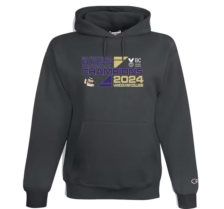 2024 BCSS Football 3A Varsity Champs Champion Hoodie: Vancouver College