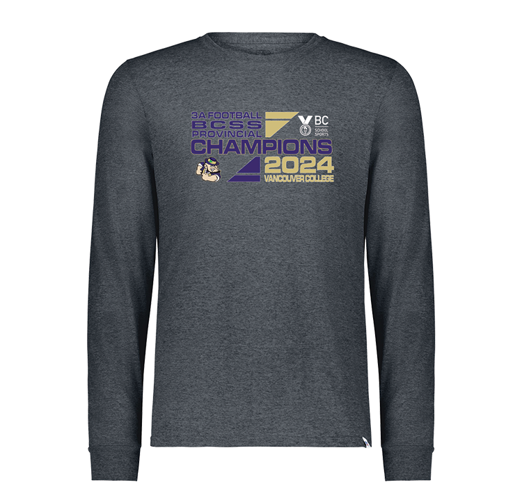 2024 BCSS Football 3A Varsity Champs Long Sleeve: Vancouver College