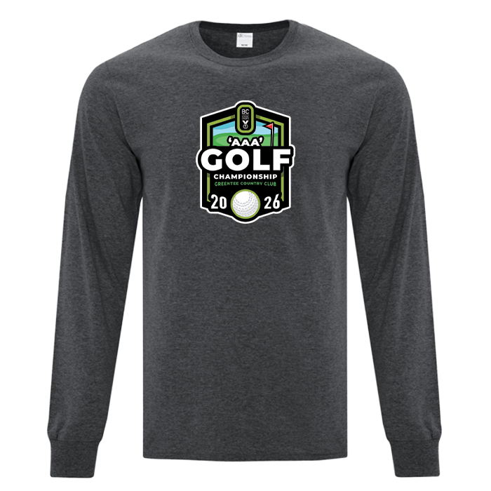 Cotton Long Sleeve - BCSS 3A Golf 2026 - Dark Grey Heather
