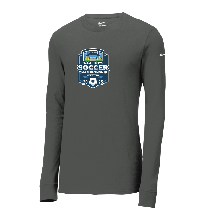 Nike DriFit Long Sleeve T Shirt - 3A Boys Soccer 2025 - Anthracite