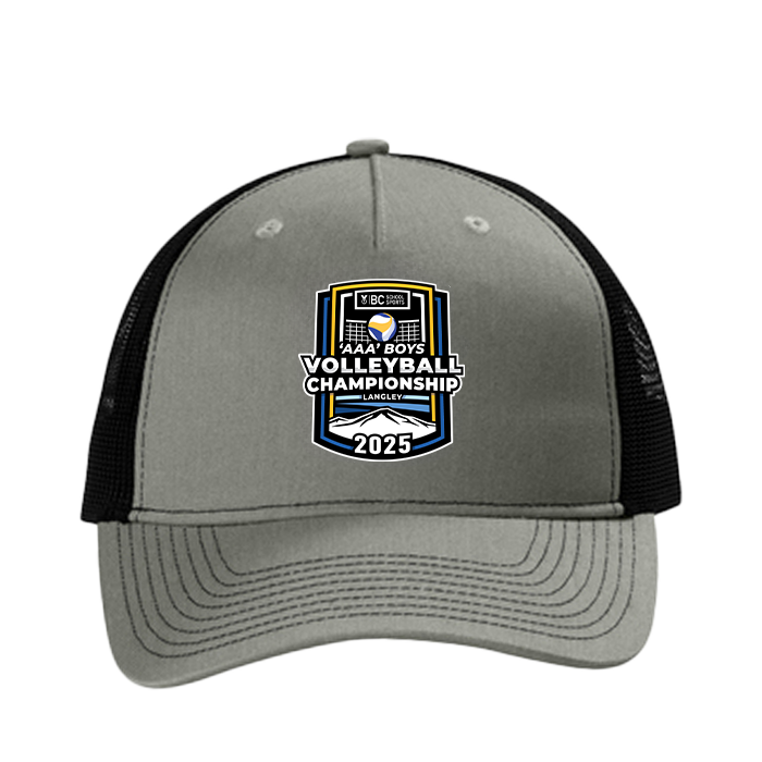 Trucker Hat - BCSS 3A Boys Volleyball 2025 - Grey/Black