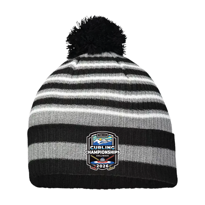 Toque with Pom - BCSS Curling 2026 - Black/Grey