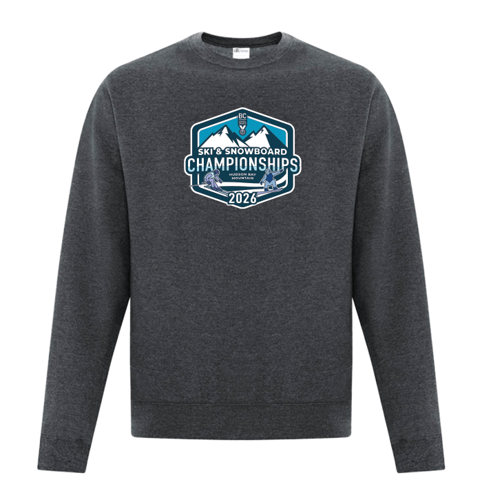 Fleece Crewneck - BCSS Ski & Snowboard 2026 - Dark Heather Grey
