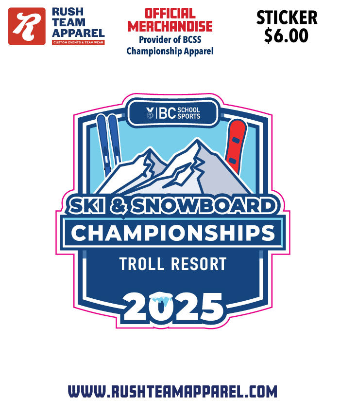 BCSS Ski & Snowboarding 2025 Sticker