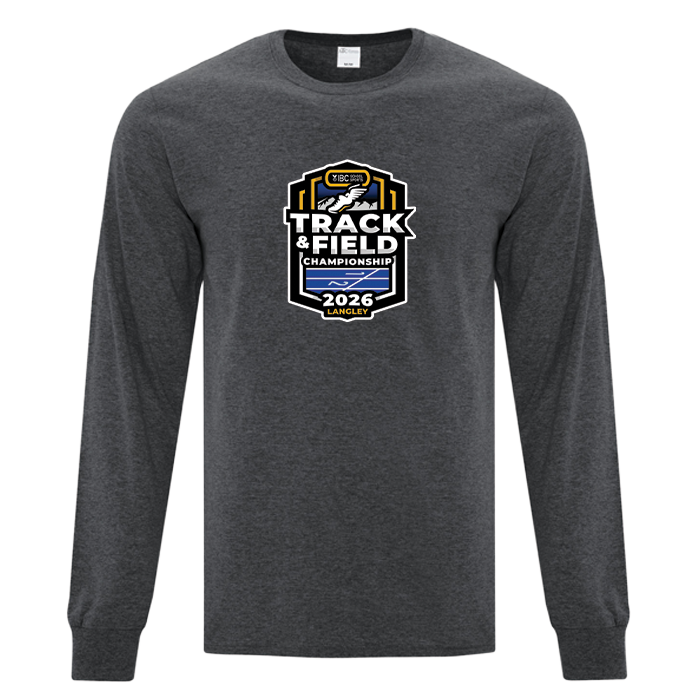 Cotton Long Sleeve - BCSS Track and Field 2026 - Dark Grey Heather