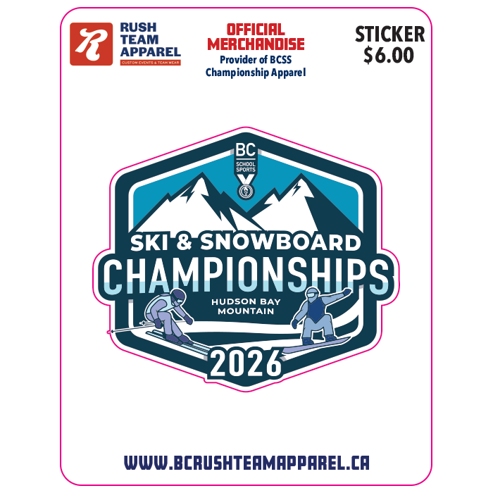 Sticker - BCSS Ski & Snowboard 2026 - Die Cut