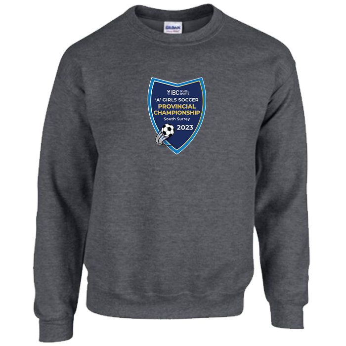 1A Girls Soccer Crewneck - Black Heather