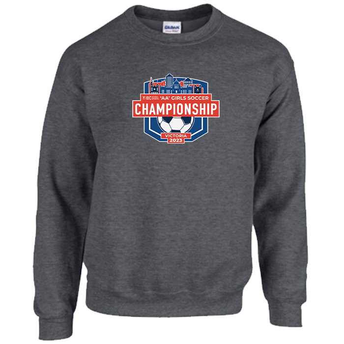2A Girls soccer Crewneck - Black Heather