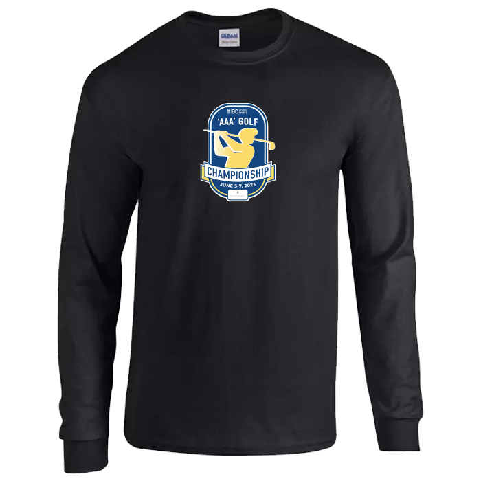 3A Golf Long Sleeve Tee - Black
