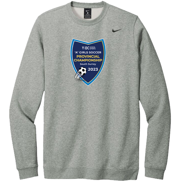 1A Girls Soccer Performance Crewneck - Dark Grey Heather