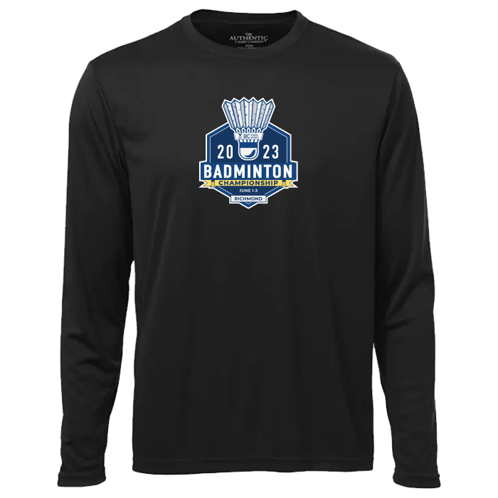 Badminton Performance Long Sleeve Tee - Black