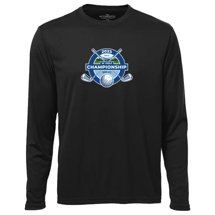 1A Golf Performance Long Sleeve Tee - Black