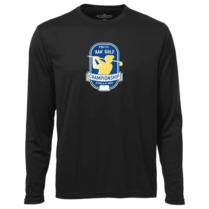 3A Golf Performance Long Sleeve Tee - Black