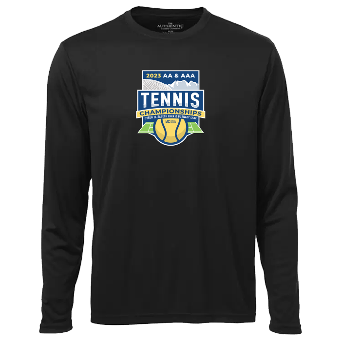 Tennis Performance Long Sleeve Tee - Black