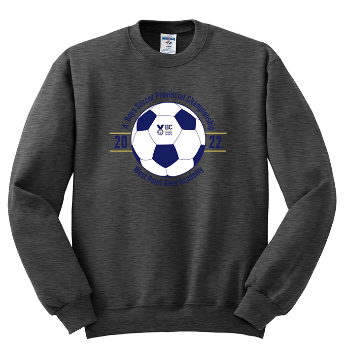'A' Soccer Crewneck - Dark Heather