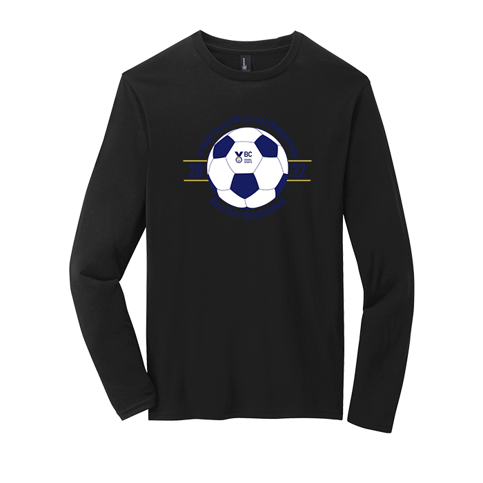 'A' Soccer Long Sleeve Tee - Black