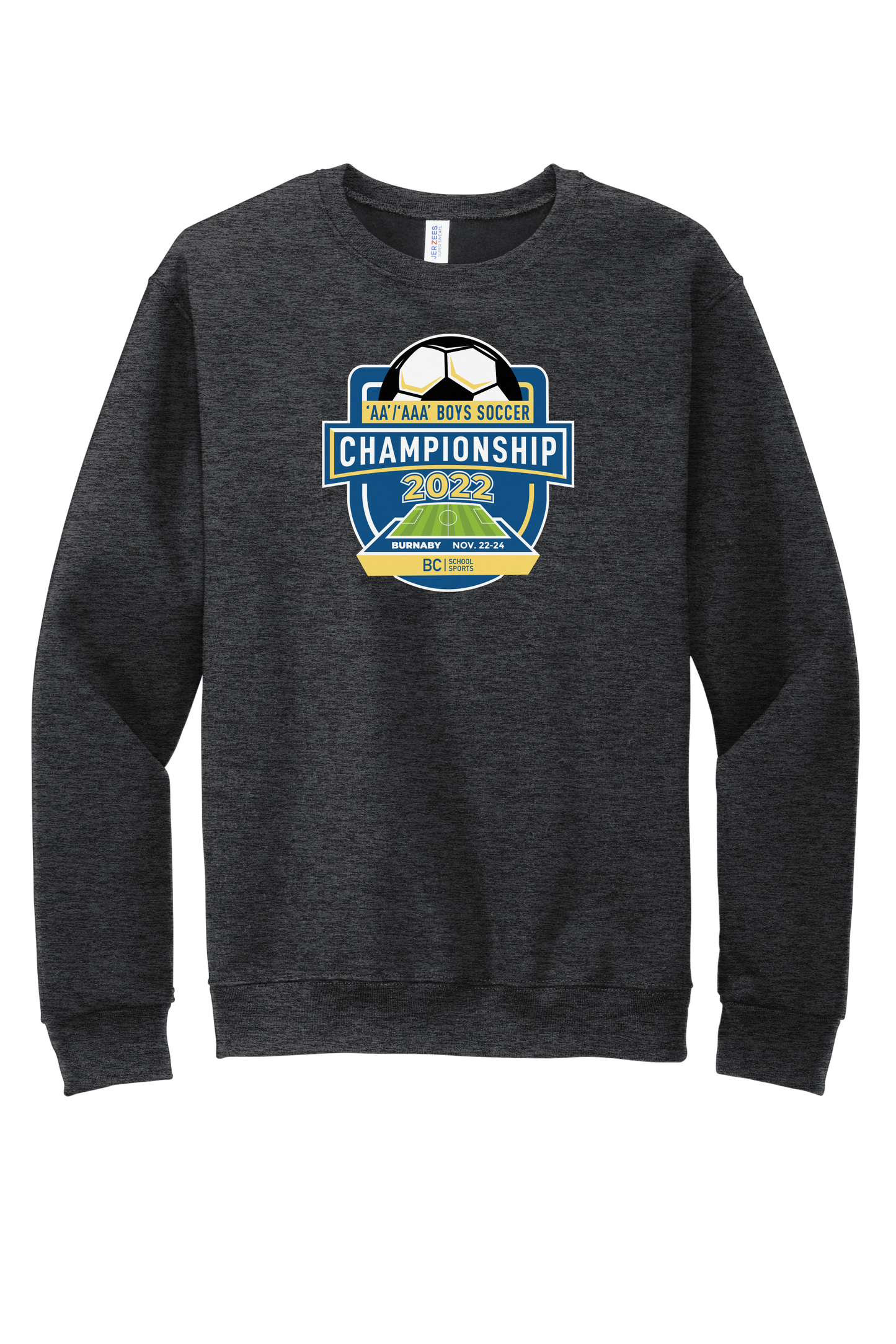 'AA/AAA' Soccer Crewneck - Dark Heather