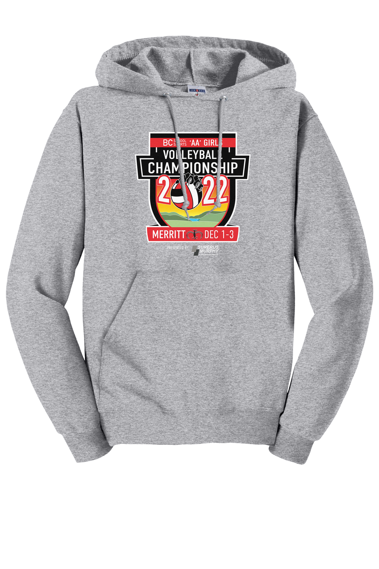 'AA' Girls Volleyball Hoodie - Athletic Heather