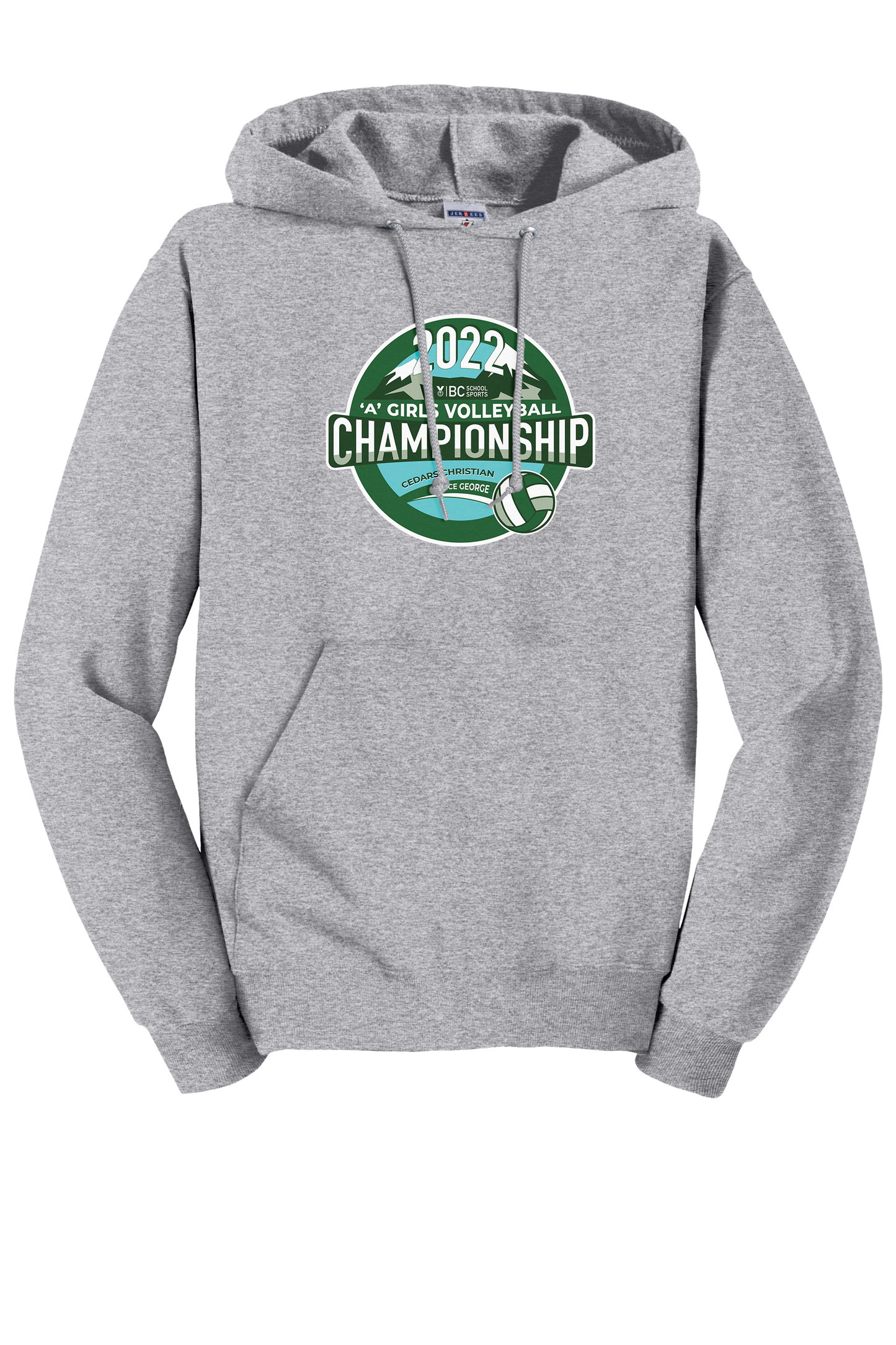 'A' Girls Volleyball Hoodie - Athletic Heather