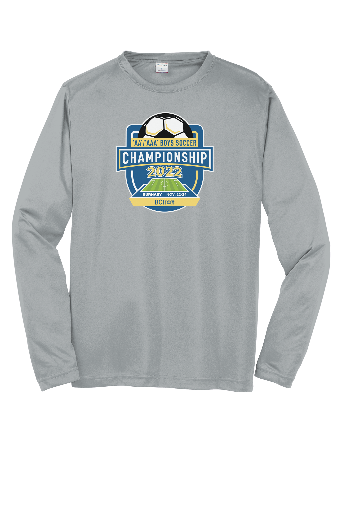 'AA/AAA' Soccer Performance Long Sleeve Tee - Silver