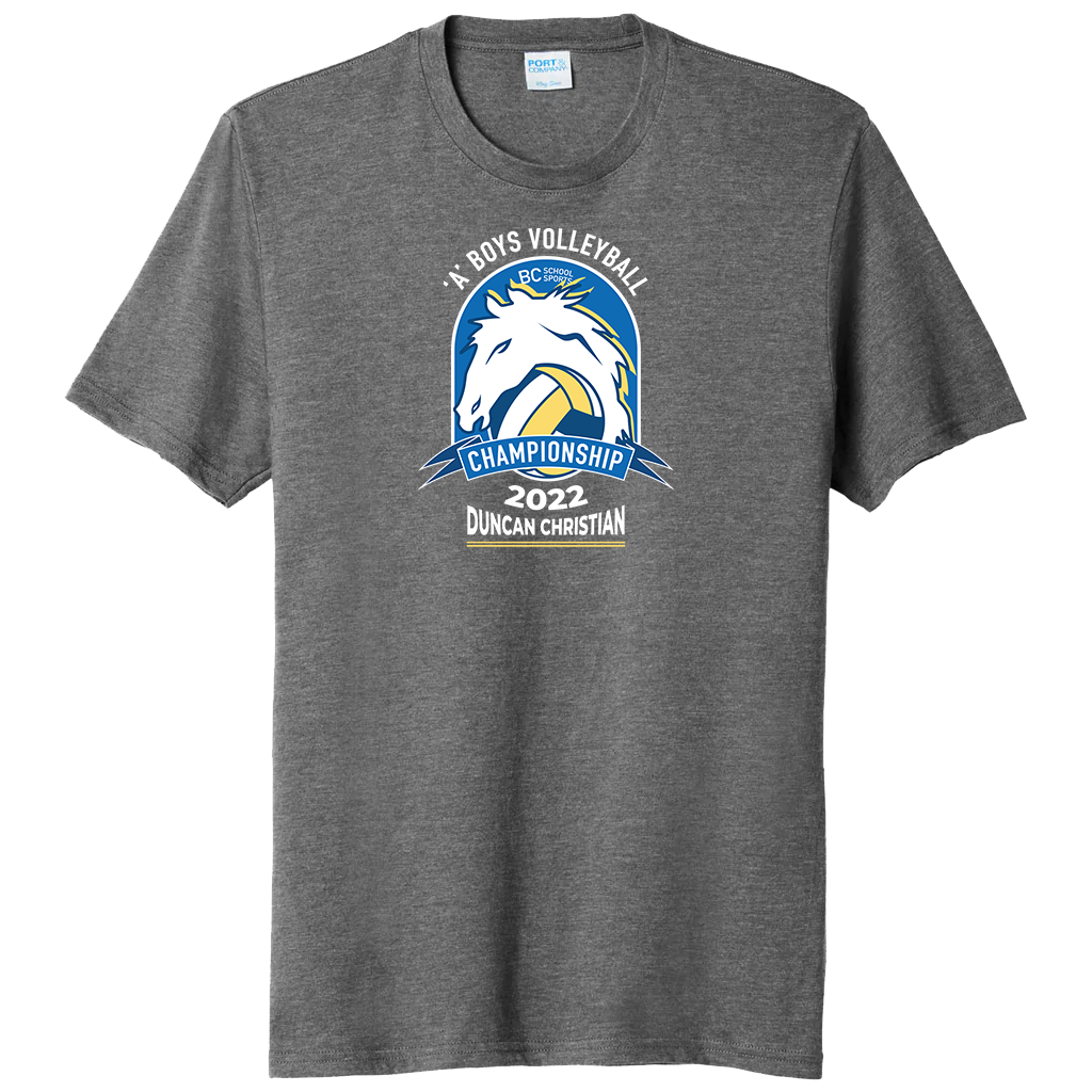 'A' Boys Volleyball Short Sleeve Tee - Graphite Heather