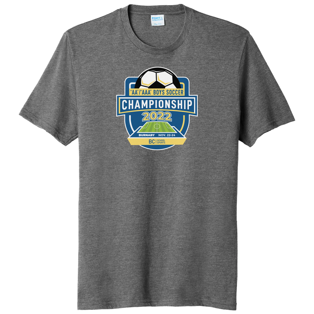 'AA/AAA' Soccer Short Sleeve Tee - Graphite Heather