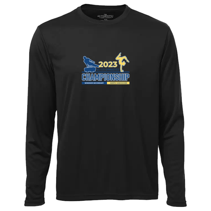 Gymnastics Performance Long Sleeve Tee - Black