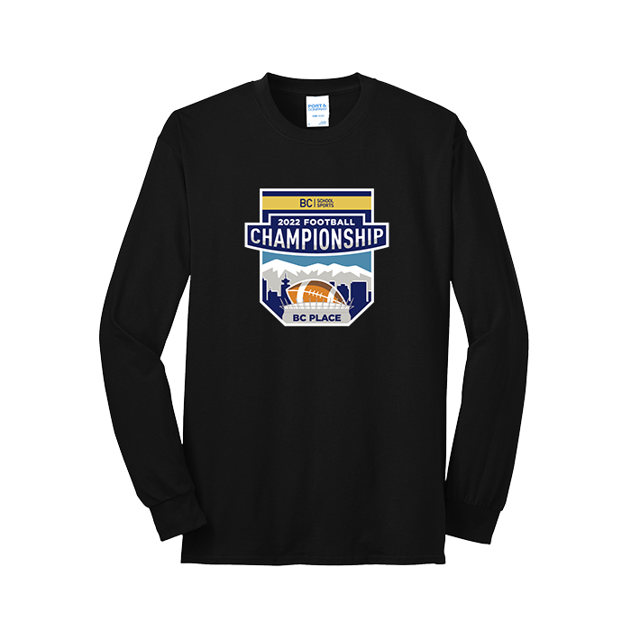 Football Long Sleeve Tee - Black
