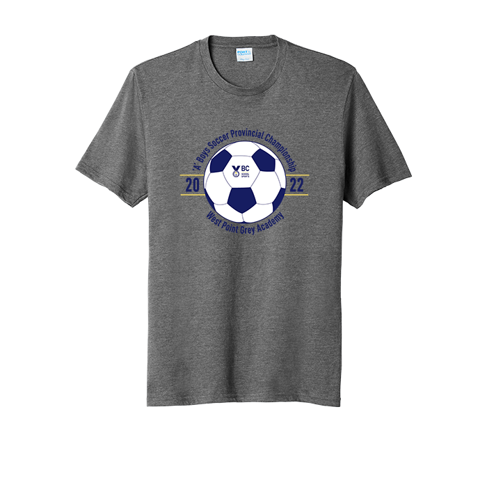 'A' Soccer Short Sleeve Tee - Graphite Heather