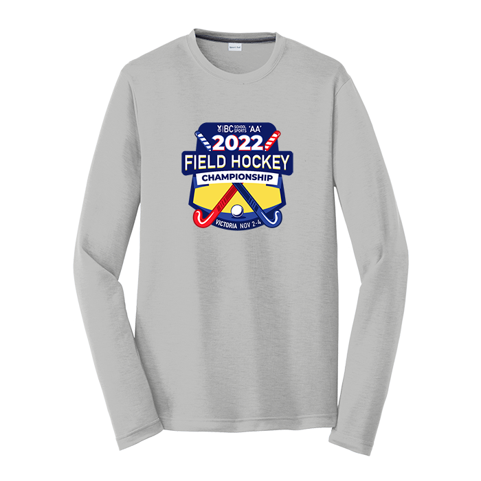 'AA' Field Hockey Performance Long Sleeve Tee - Silver