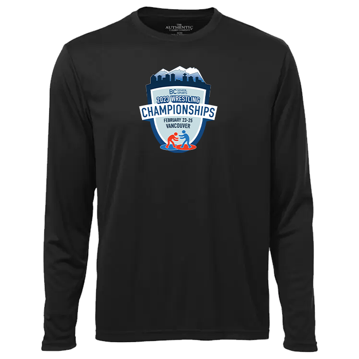 Wrestling Performance Long Sleeve Tee - Black