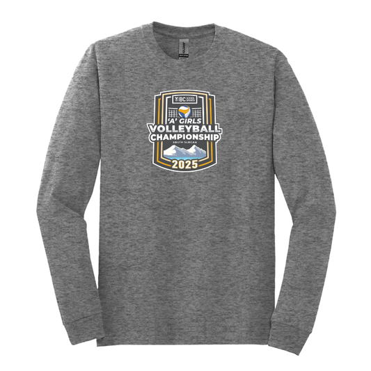 Cotton Long Sleeve - BCSS 1A Girls Volleyball 2025 - Graphite Heather
