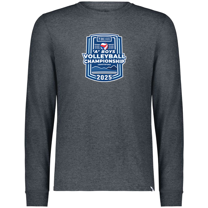 Cotton Long Sleeve - BCSS 1A Boys Volleyball 2025 - Dark Grey Heather