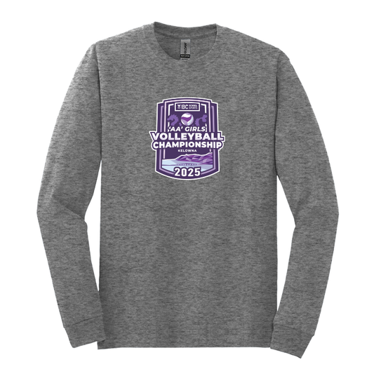 Cotton Long Sleeve - BCSS 2A Girls Volleyball 2025 - Graphite Heather