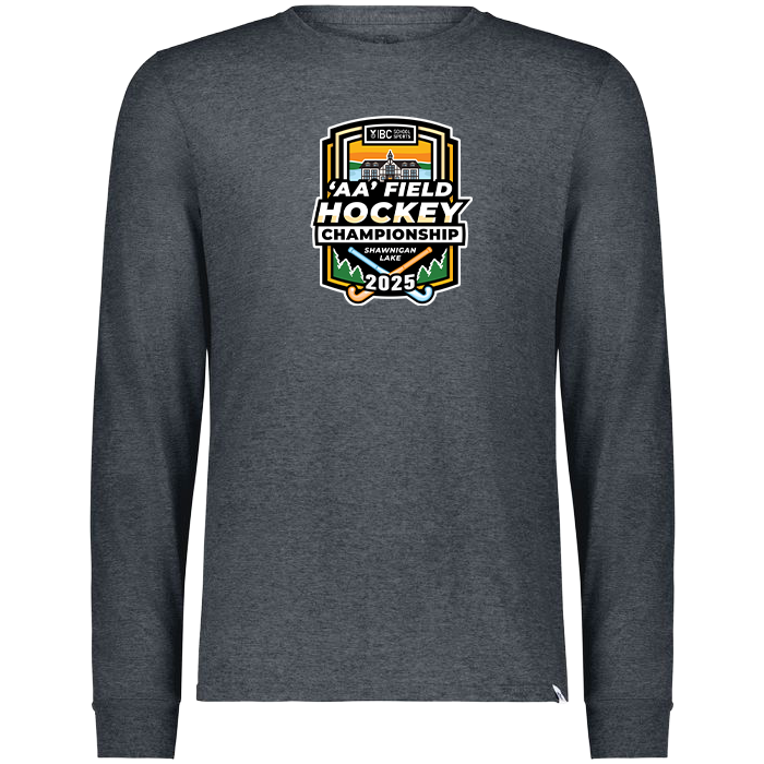 Cotton/Poly Blend Long Sleeve T - BCSS 2A Field Hockey 2025 - Dark Grey Heather