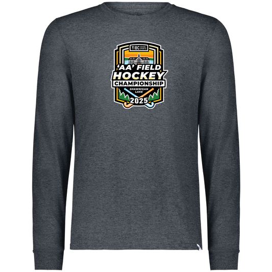 Cotton/Poly Blend Long Sleeve T - BCSS 2A Field Hockey 2025 - Dark Grey Heather