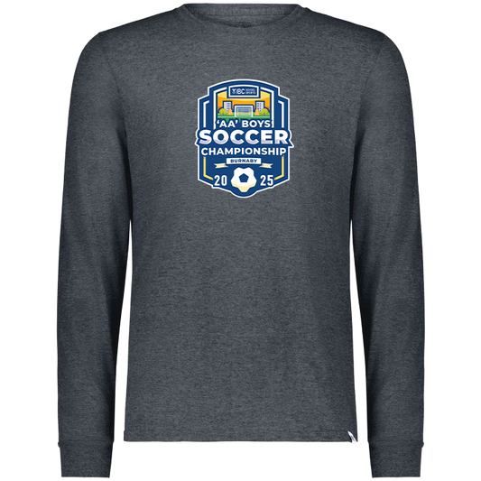 Cotton Long Sleeve T- 2A Boys Soccer 2025 - Dark Grey